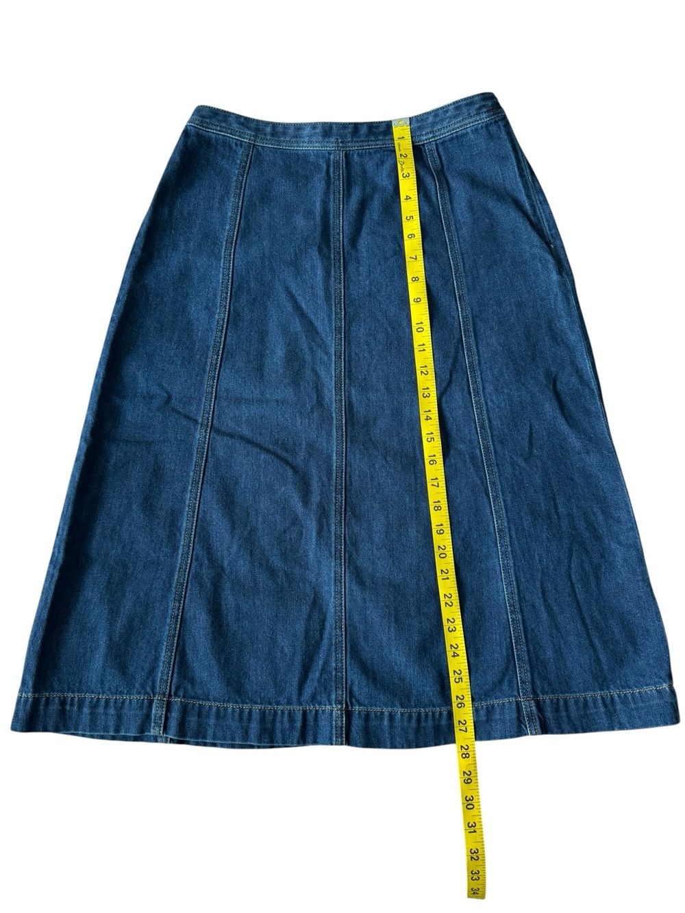 Talbots Denim A-Line Midi Skirt Size 6 - Picture 4 of 8